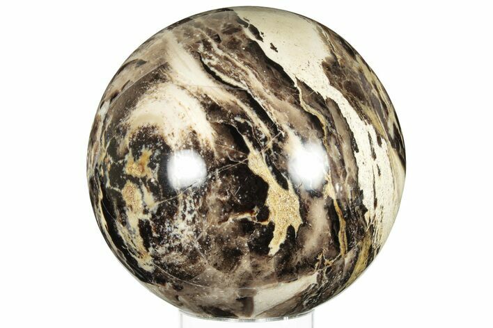 Polished Black Opal Sphere - Madagascar #200606